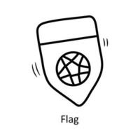 Flag vector outline Icon Design illustration. Olympic Symbol on White background EPS 10 File