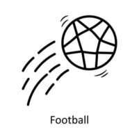 fútbol americano vector contorno icono diseño ilustración. olímpico símbolo en blanco antecedentes eps 10 archivo
