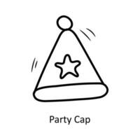 Party Cap vector outline Icon Design illustration. Party and Celebrate Symbol on White background EPS 10 File