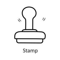 Stamp vector outline Icon Design illustration. Stationery Symbol on White background EPS 10 File