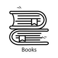 Books vector outline Icon Design illustration. Stationery Symbol on White background EPS 10 File