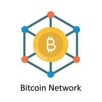 Bitcoin Network vector Flat Icon Design illustration. Finance Symbol on White background EPS 10 File