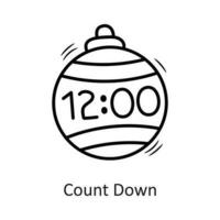 Count Down vector outline Icon Design illustration. New Year Symbol on White background EPS 10 File