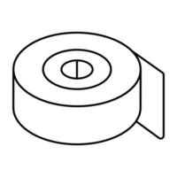 A linear design icon of scotch tape vector