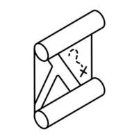 moderno diseño icono de Desplazarse letra vector