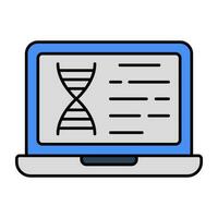 Online DNa icon in flat design vector