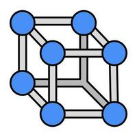 An icon design of crystal lattice vector