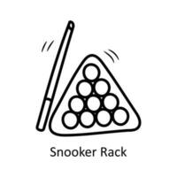 snooker estante vector contorno icono diseño ilustración. olímpico símbolo en blanco antecedentes eps 10 archivo