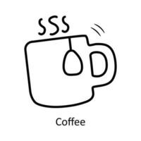 Coffee vector outline Icon Design illustration. Party and Celebrate Symbol on White background EPS 10 File