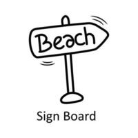 Sign Board vector outline Icon Design illustration. Travel Symbol on White background EPS 10 File