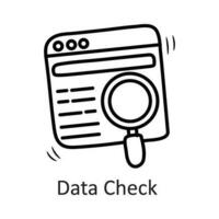 Data Check vector outline Icon Design illustration. Security Symbol on White background EPS 10 File