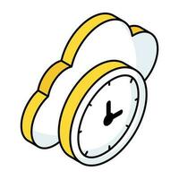 Unique design icon of cloud timer vector