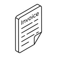 A unique design icon of invoice vector