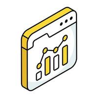 Trendy design icon of web statistics vector