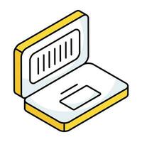 A flat design icon of online barcode vector