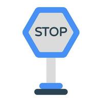 Modern design icon of stop board vector