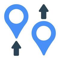 Editable design icon of location exchange vector