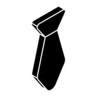 Editable design icon of tie vector