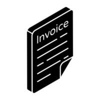 A unique design icon of invoice vector