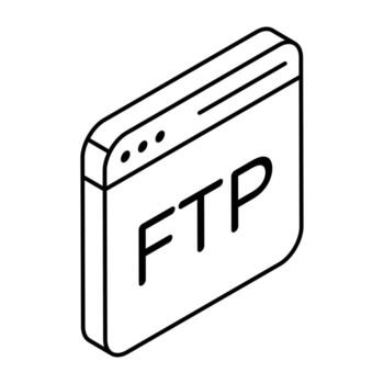 A unique design icon of file transfer protocol vector
