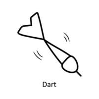 Dart vector outline Icon Design illustration. Olympic Symbol on White background EPS 10 File