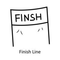 Finish Line vector outline Icon Design illustration. Olympic Symbol on White background EPS 10 File