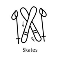 Skates vector outline Icon Design illustration. Travel Symbol on White background EPS 10 File