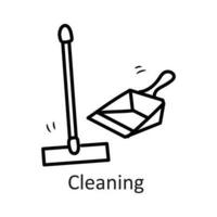 Cleaning vector outline Icon Design illustration. Household Symbol on White background EPS 10 File