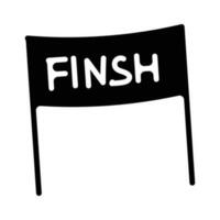 Finish Line vector solid Icon Design illustration. Olympic Symbol on White background EPS 10 File