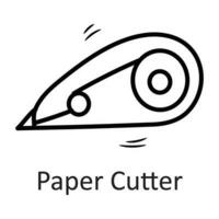 Paper Cutter vector outline Icon Design illustration. Stationery Symbol on White background EPS 10 File