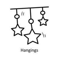 Hangings vector outline Icon Design illustration. Party and Celebrate Symbol on White background EPS 10 File