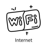 Internet vector outline Icon Design illustration. Communication Symbol on White background EPS 10 File