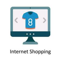 Internet compras vector plano icono diseño ilustración. Finanzas símbolo en blanco antecedentes eps 10 archivo