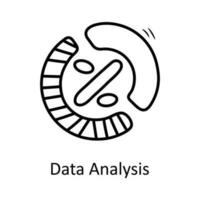 Data Analysis  vector outline Icon Design illustration. Business Symbol on White background EPS 10 File