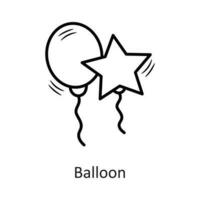 Balloon vector outline Icon Design illustration. New Year Symbol on White background EPS 10 File