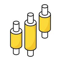 Trendy vector design of candlestick chart