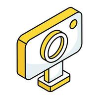 A modern technology icon of webcam vector