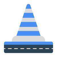 Trendy vector design of construction cone