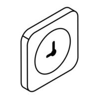 An icon design of wall clock vector