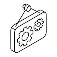 An icon design of maintenance board vector