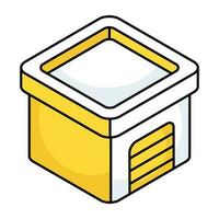 Flat design icon of warehouse vector
