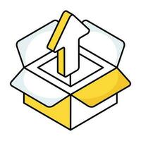 An icon design of unpacking vector