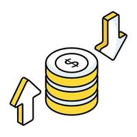 Creative design icon of money transfer vector