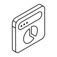 Colored design icon of online statistics vector