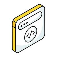Unique design icon of web coding vector