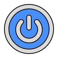 An icon design of shutdown vector