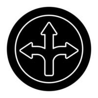 Modern design icon of directional arrows vector