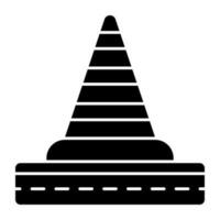 Trendy vector design of construction cone