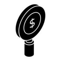 A perfect design icon of search dollar vector