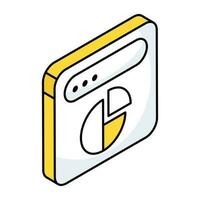 An icon design of web statistics vector